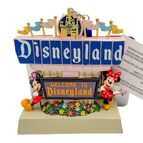 Disney Parks Welcome to Disneyland Sign Magic Light-Up Sketchbook Ornament NWT - Picture 2 of 8